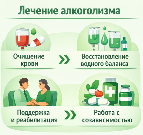 лечение алкоголизма в Нытве этапы